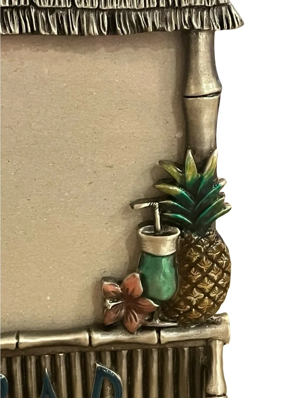 Tiki Bar Metal Picture Frame